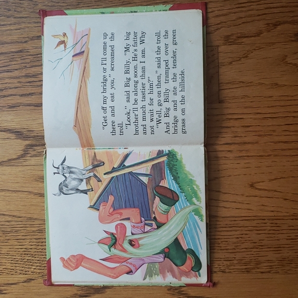 Vintage 50s Three Billy Goats Gruff Hardcover Children's Book - Picture 7 of 10